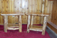 rustic log end table